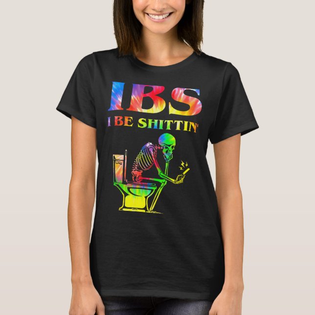 Camiseta Ibs I Be Tin' Funny Skeleton Tie Dye  (Frente)
