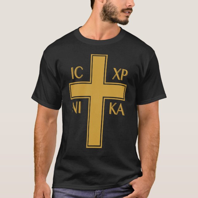 Camiseta IC XC NIKA Cristão Ortodoxo Grego (Frente)
