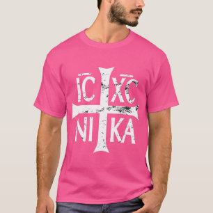Camiseta Ic Xc Nika Cross Christian Orthodox Retro Vintage