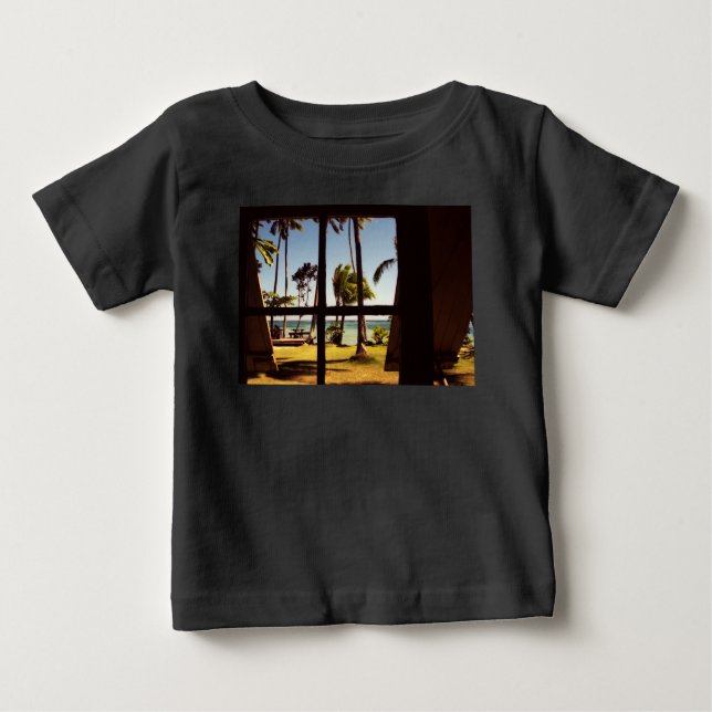 Camiseta iccna de praia tropical de Fiji (Frente)