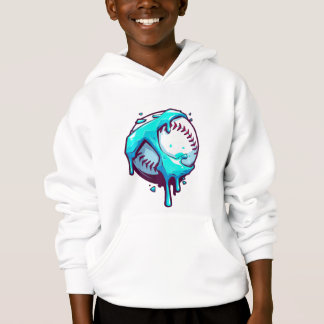 Camiseta Ice Blue Derretimento de Beisebol Gotejante 