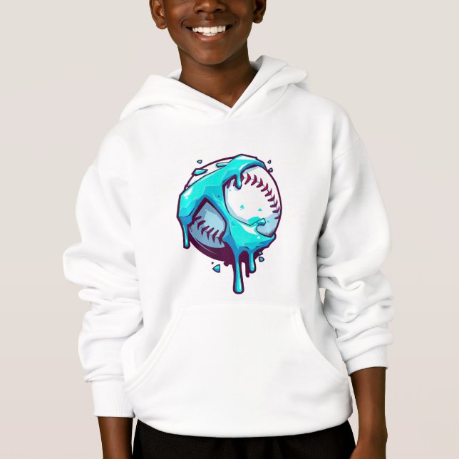 Camiseta Ice Blue Melting Baseball Drip  (Frente)