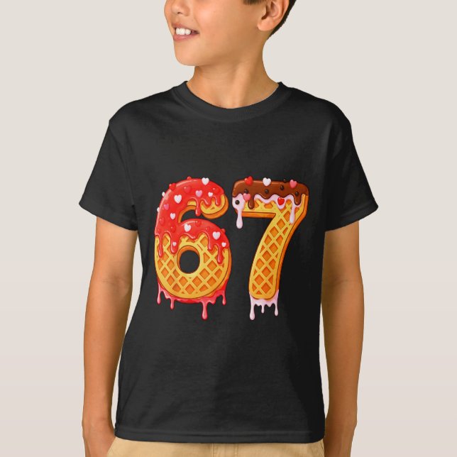 Camiseta Ice Cream Drip Six Seven 67 Valentines Day For Men (Frente)
