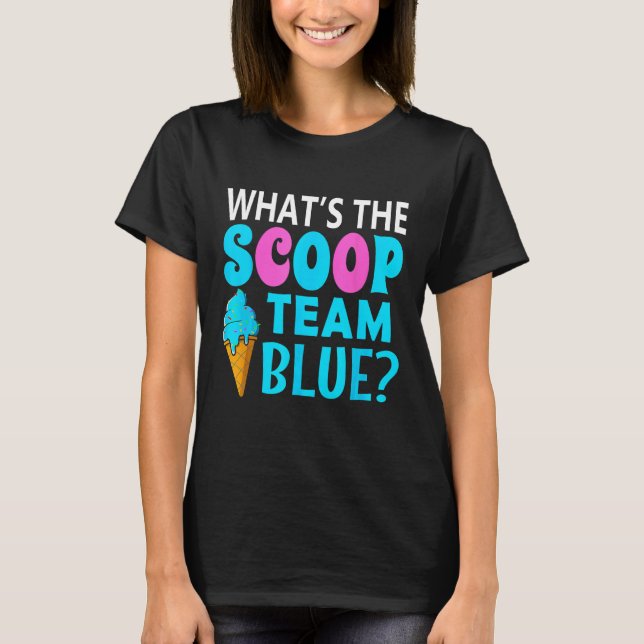Camiseta Ice Cream Gender Reveal Matching Team Blue What s  (Frente)