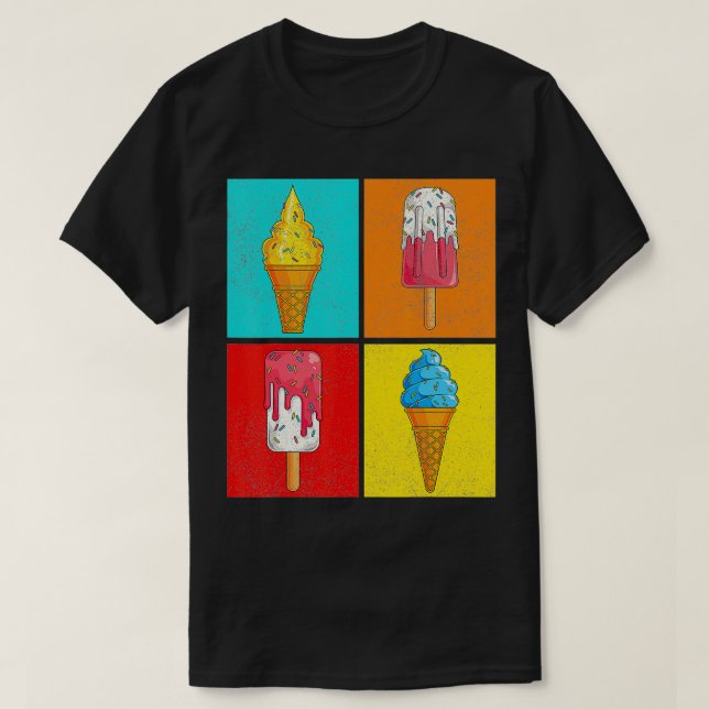 Camiseta Ice Cream Lover Summer Dessert Sprinkles Pop Art I (Frente do Design)