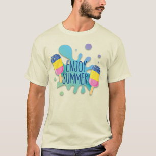 Camiseta Ice Cream With Water Splash/ Shadow Effect