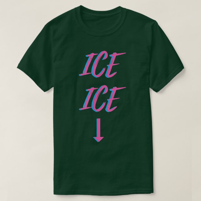 Camiseta Ice Duas Vezes Anúncio De Gravidez (Frente do Design)