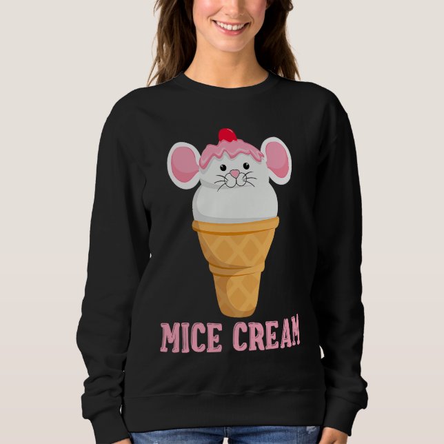 Camiseta Ice Food Sundae Mouse  Mice Cream Foodie (Frente)