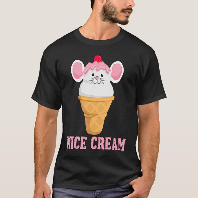 Camiseta Ice Food Sundae Mouse  Mice Cream Foodie (Frente)