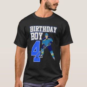 Camiseta Ice Hockey Boy 4º Aniversário Jogador de Esporte T