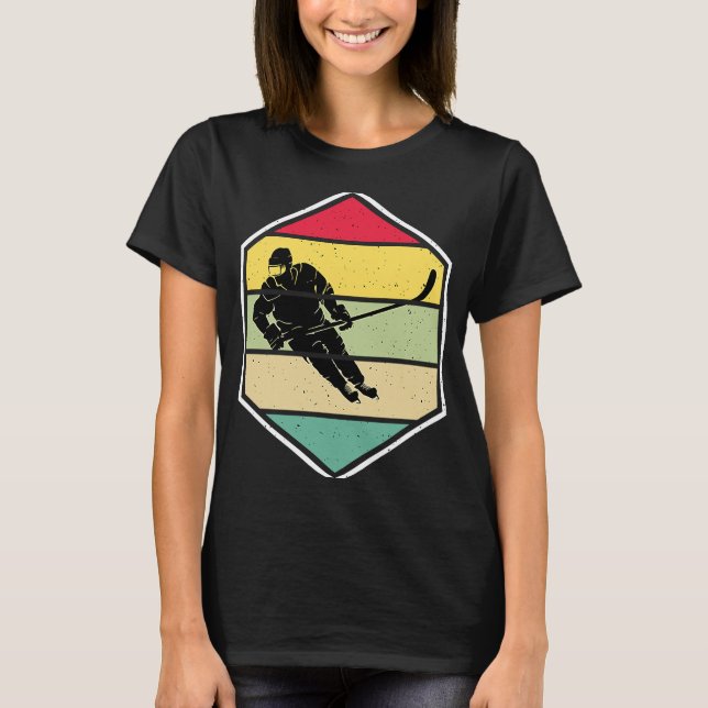 Camiseta Ice Hockey Funny Ice Hockey Frisbee Lover Retro Vi (Frente)