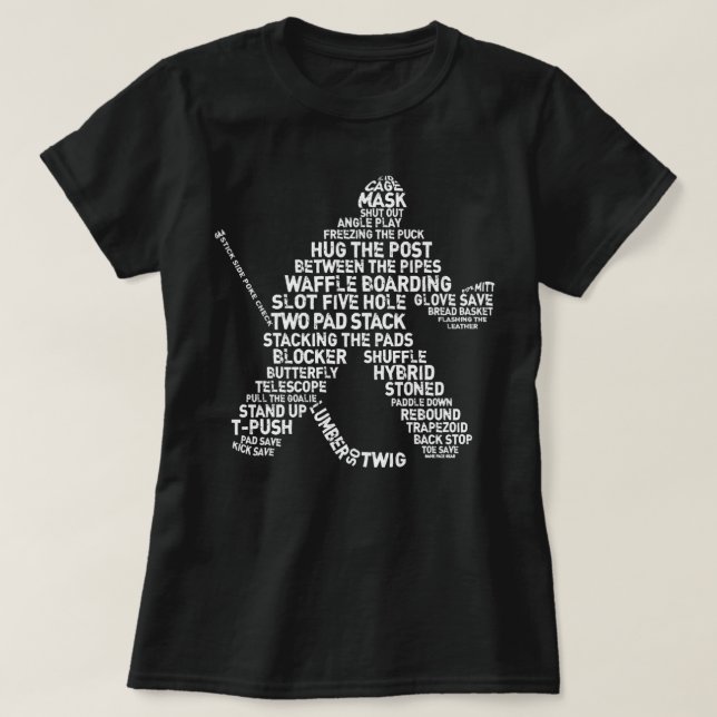 Camiseta Ice Hockey Goalie Arte Essencial T Shirt (Frente do Design)