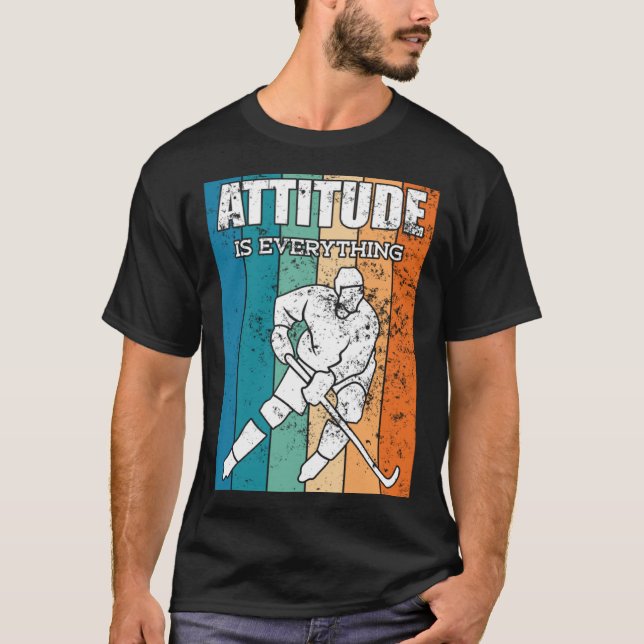 Camiseta Ice Hockey Player Attitude Is Everything (Frente)