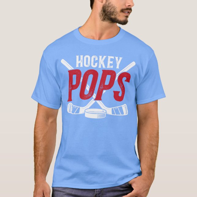 Camiseta Ice Hockey Pops Grandpa Pops of A Hockey Player gi (Frente)