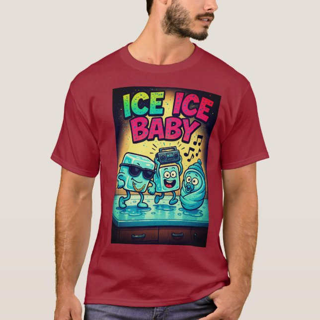 Camiseta Ice Ice Baby - Engraçado Hip Hop (Frente)