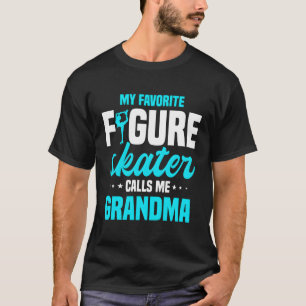 Camiseta Ice Skater Vovó Skater Skates de gelo Figura Skati