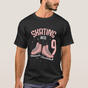 Camiseta Ice Skating 9º Birthday Girl 9Anos