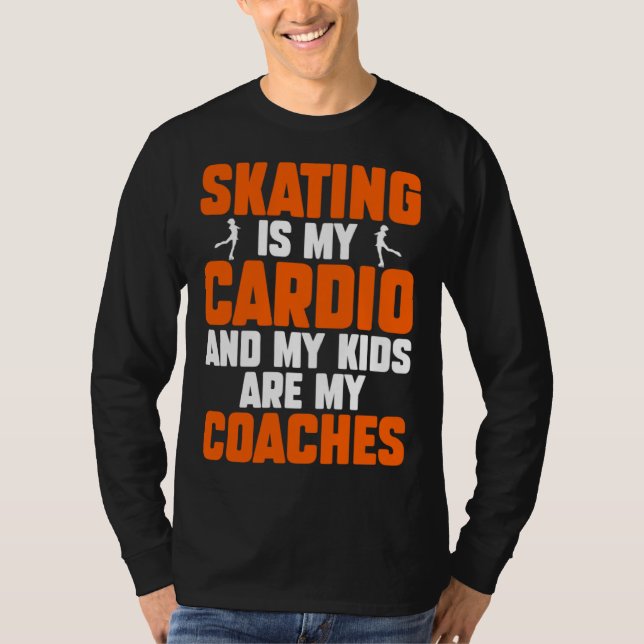 Camiseta Ice Skating Speedskating Mom Cardio and Kids Are M (Frente)