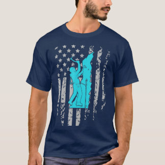 Camiseta Ice Subindo Bandeira Americana Patriótica Winter S