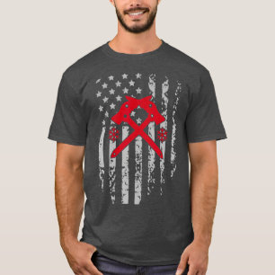 Camiseta Ice Subindo Bandeira Americana Patriótica Winter S