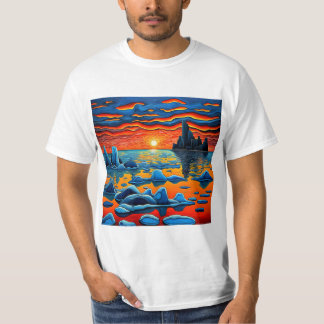 Camiseta Icebergs no pôr do sol 4