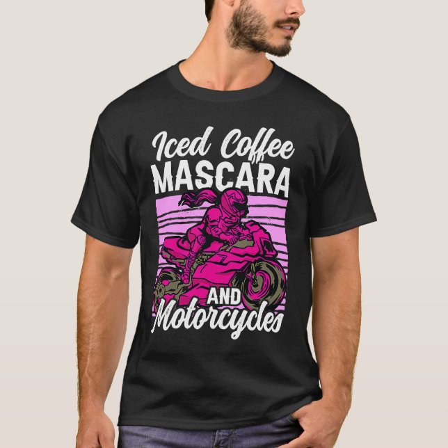 Camiseta Iced Coffee Mascara and motorcycles (Frente)