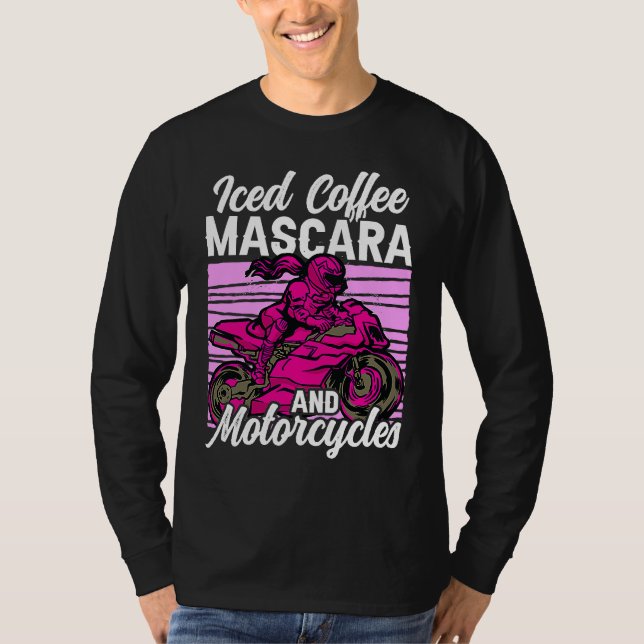 Camiseta Iced Coffee Mascara and motorcycles (Frente)