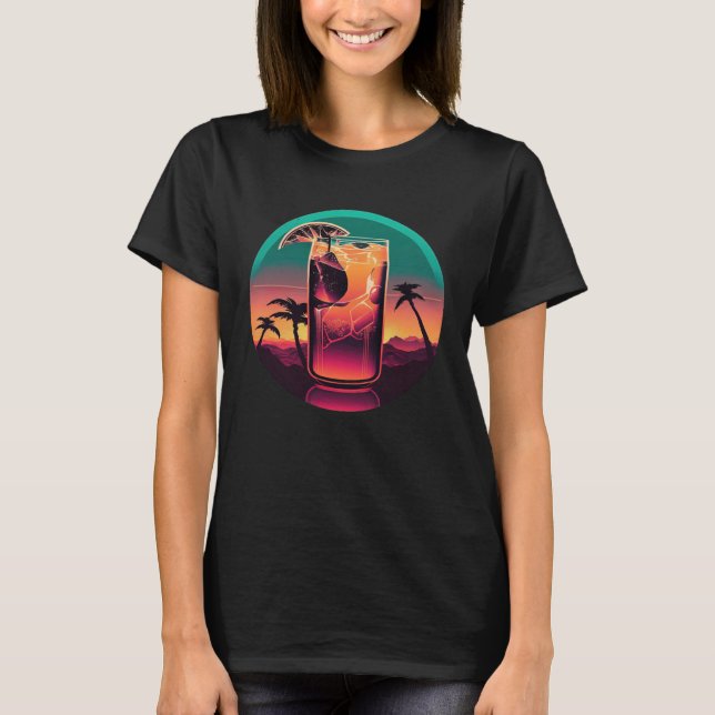 Camiseta Iced Tea Synthwave 80s Retrowave Aesthetic  2 (Frente)