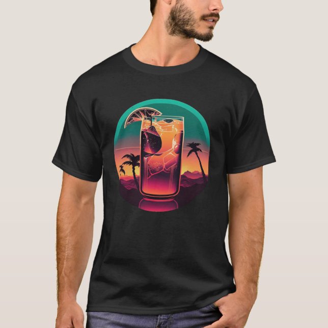 Camiseta Iced Tea Synthwave 80s Retrowave Aesthetic  2 (Frente)