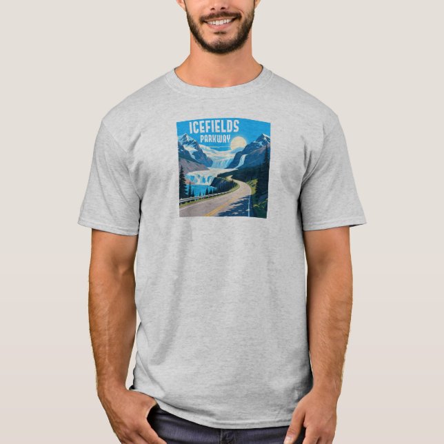 Camiseta Icefields Parkway Alberta Canada Landscape (Frente)