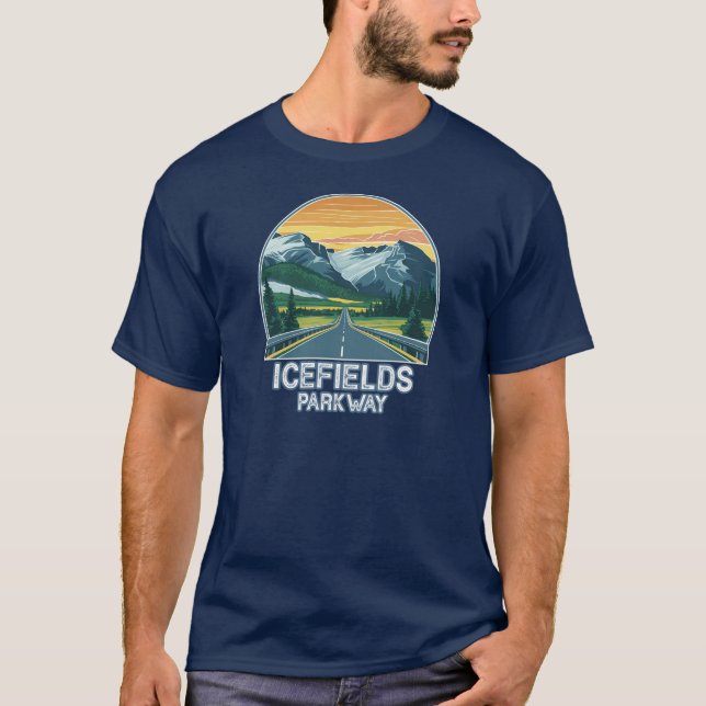 Camiseta Icefields Parkway Alberta Canadá Vista (Frente)