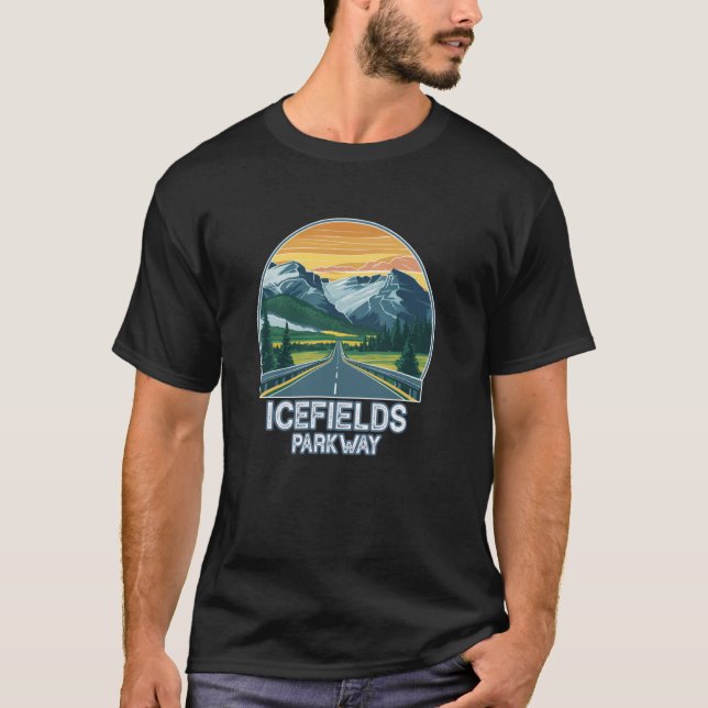 Camiseta Icefields Parkway Alberta Canadá Vista (Frente)
