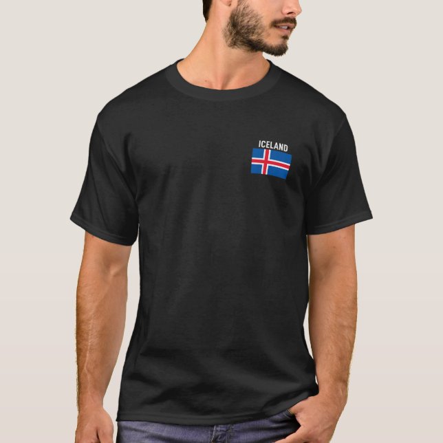 Camiseta Iceland Flag Pocket Island Family Roots Men Women  (Frente)