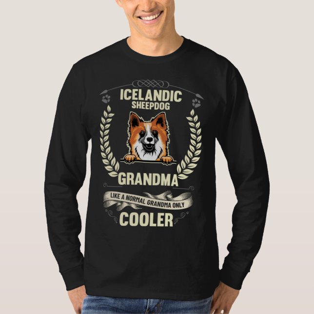Camiseta Icelandic Sheepdog Grandma Like A Normal Grandma O (Frente)