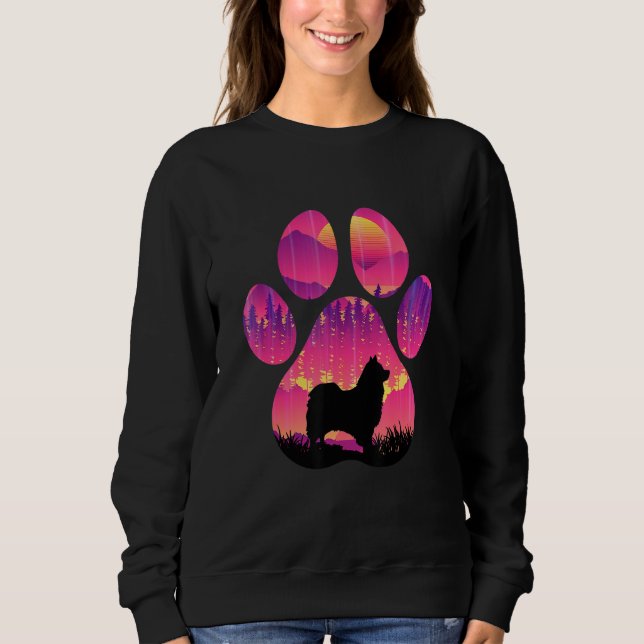 Camiseta Icelandic Sheepdog Paw Mom Dad Dog  Women Men (Frente)