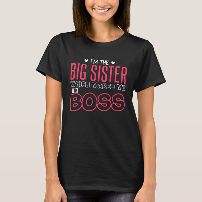 Camiseta Ich caixa das Big Sister para Meninas ou Adultos (Frente)
