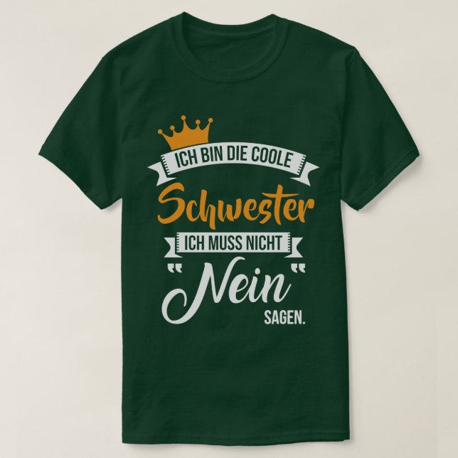 Camiseta Ich caixa die coole schwester 1 (Frente do Design)