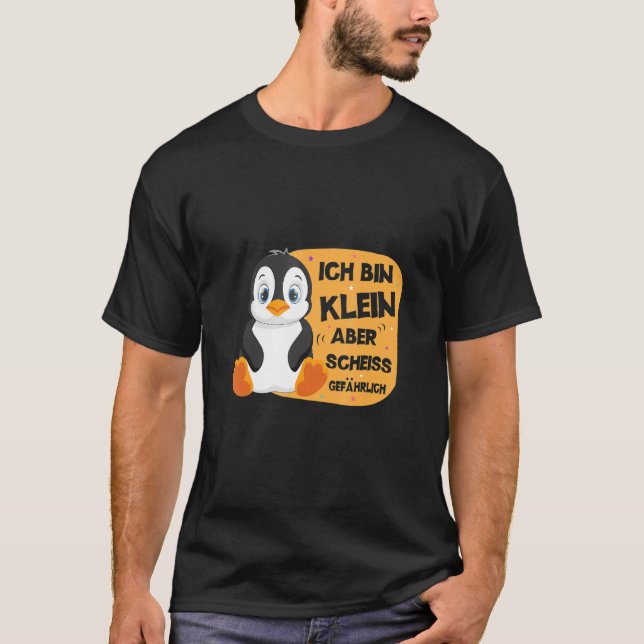 Camiseta Ich Caixa Klein Aber Scheiß Pinguim Perigoso (Frente)