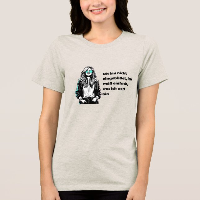 Camiseta Ich caixa nichnebildet, ich weiß einfach (Frente)