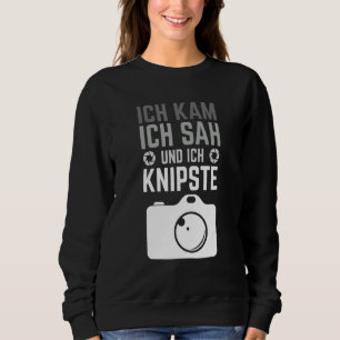 Camiseta Ich Kam Ich Sah Und Ich Knipste Citação Para Hobby