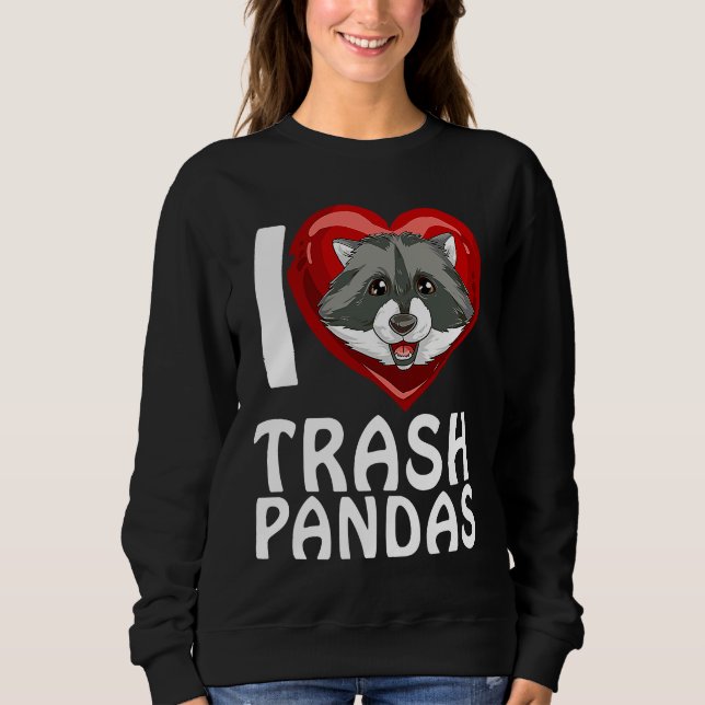 Camiseta Ich liebe Garbage Pandas Raccoon (Frente)