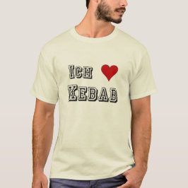 Camiseta Ich Liebe Kebab eu amo o alemão de Deutsche do