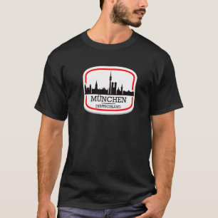 Camiseta Ich Liebe München Tee Legal Munique Skyline Graphi
