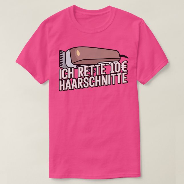 Camiseta Ich rette 10 Haarschnitte Herren Friseur Barber Ba (Frente do Design)