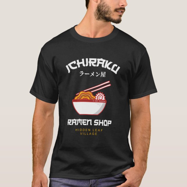 Camiseta Ichiraku Ra Shop Hidden Leaf Village Japanese Anim (Frente)