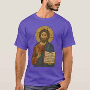 Camiseta Ícone Bizantino de Cristo Pantocrator