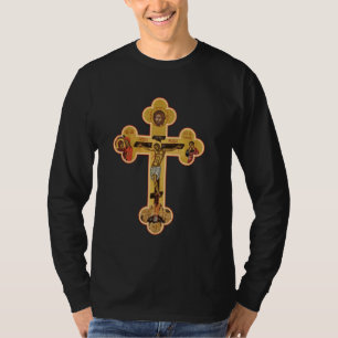 Camiseta Ícone Cruz Ortodoxo Grego de Jesus Cristo