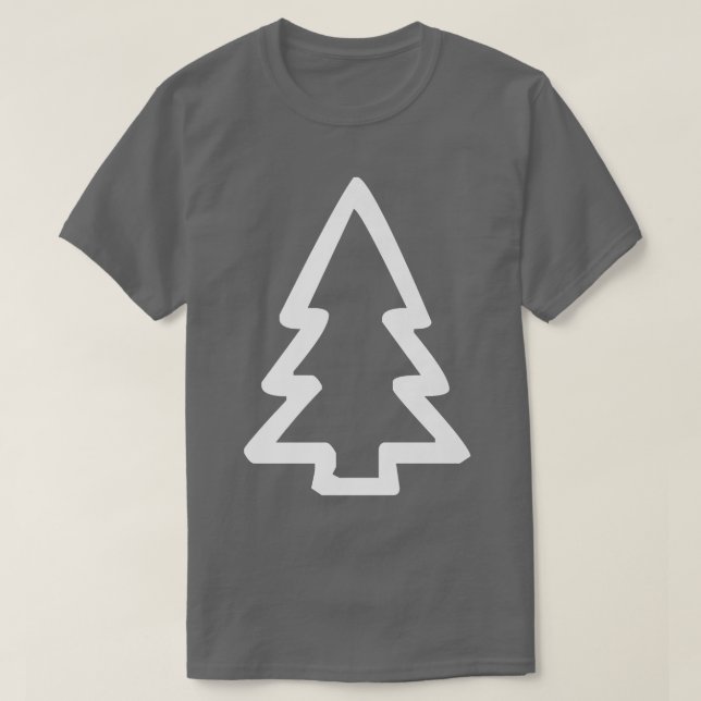 Camiseta Ícone da árvore de Natal (Frente do Design)