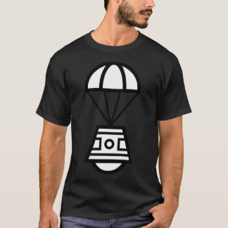 Camiseta Ícone da Cápsula de Espaço em Paraquedas