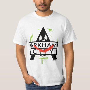 Camiseta Ícone da Cidade Arkham com marcas de Joker 2